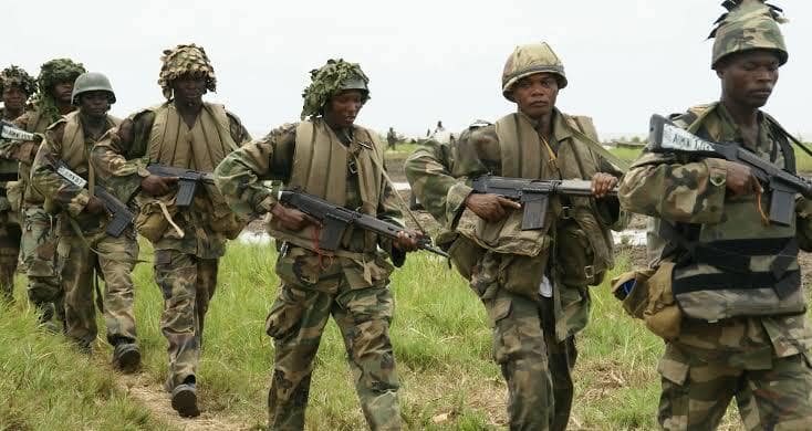 Nigerian Army troops in North East combatting terrorism