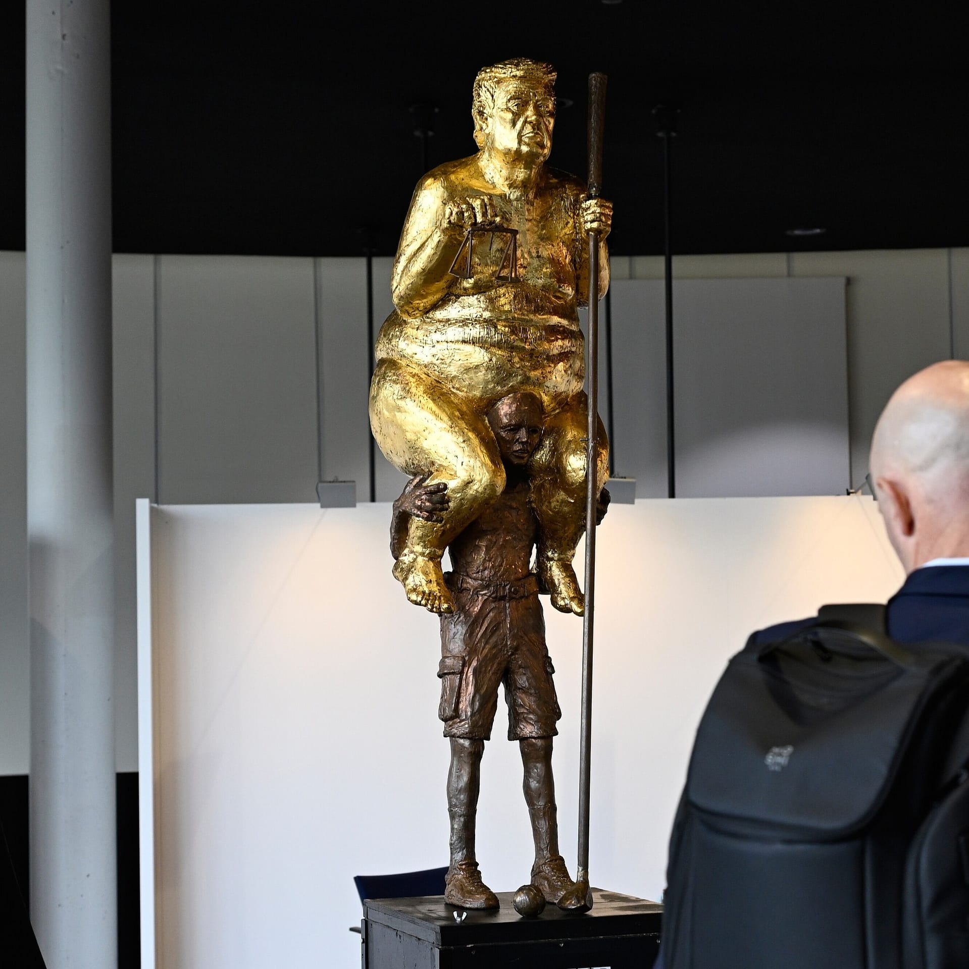 Naked Trump Statue Goes on Display at European Parliament